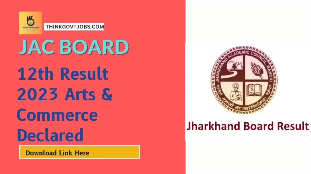 JAC Board 12th Result 2023 Arts And Commerce