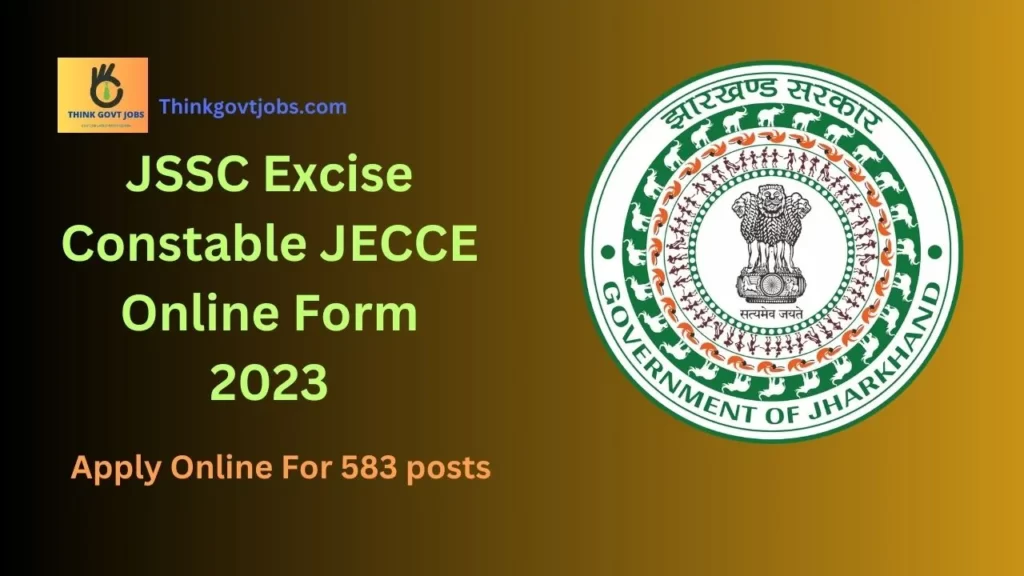 JSSC Excise Constable JECCE Online Form 2023