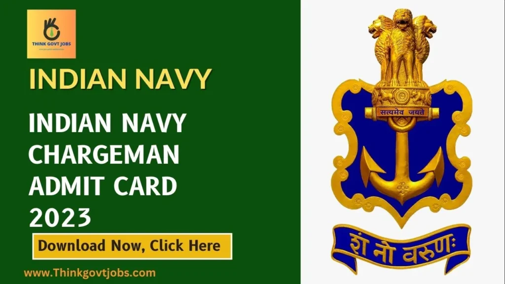 Indian Navy Chargeman Admit Card 2023