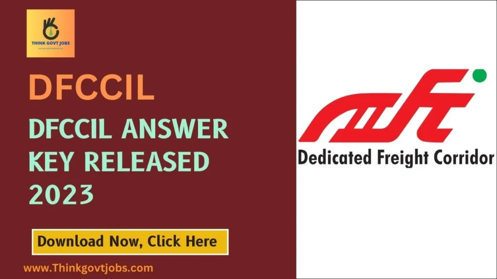 DFCCIL Answer Key Released 2023