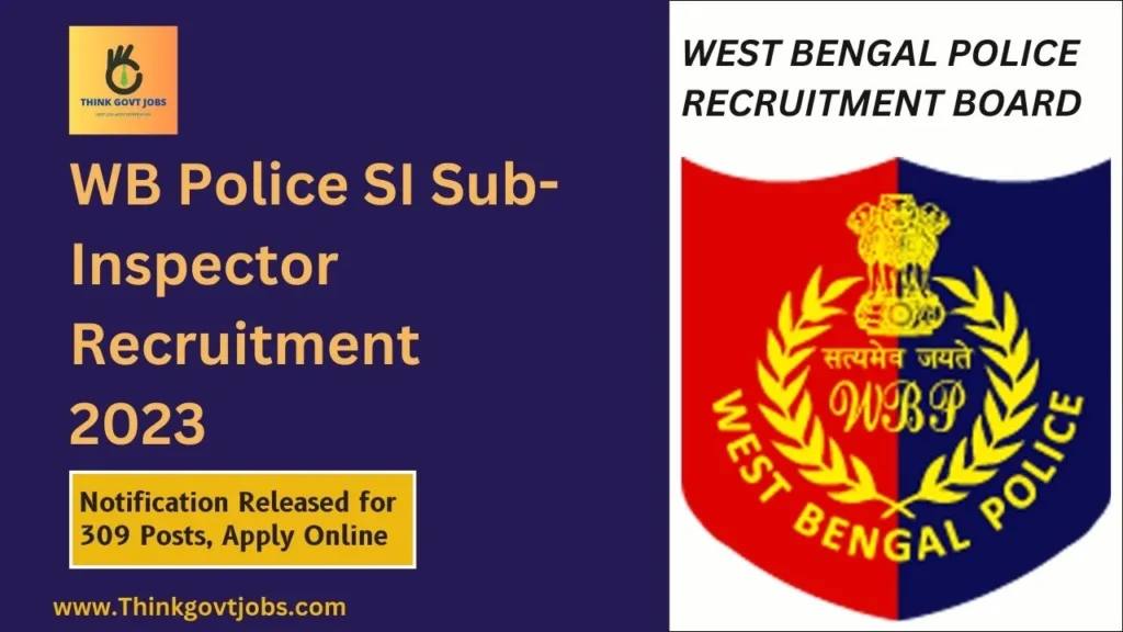 WB Police SI Sub-Inspector Recruitment 2023