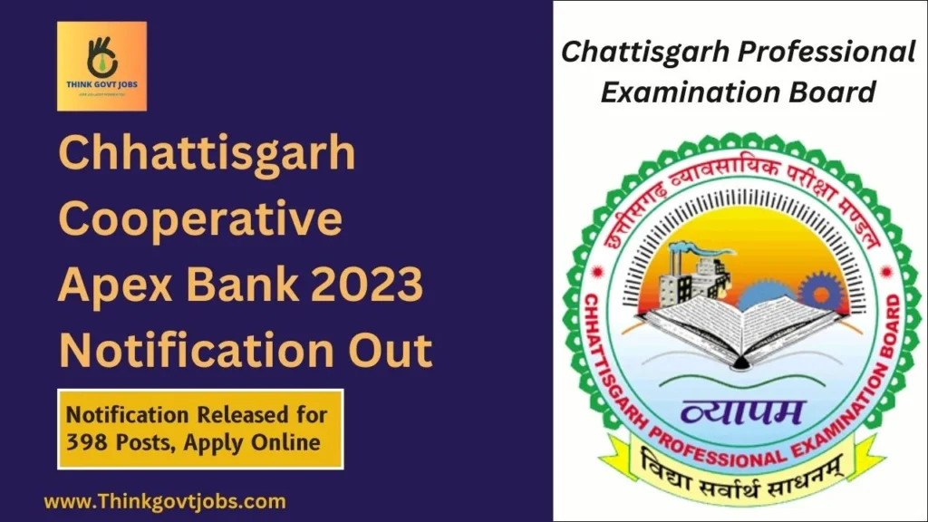 Chhattisgarh Cooperative Apex Bank 2023 Notification Out