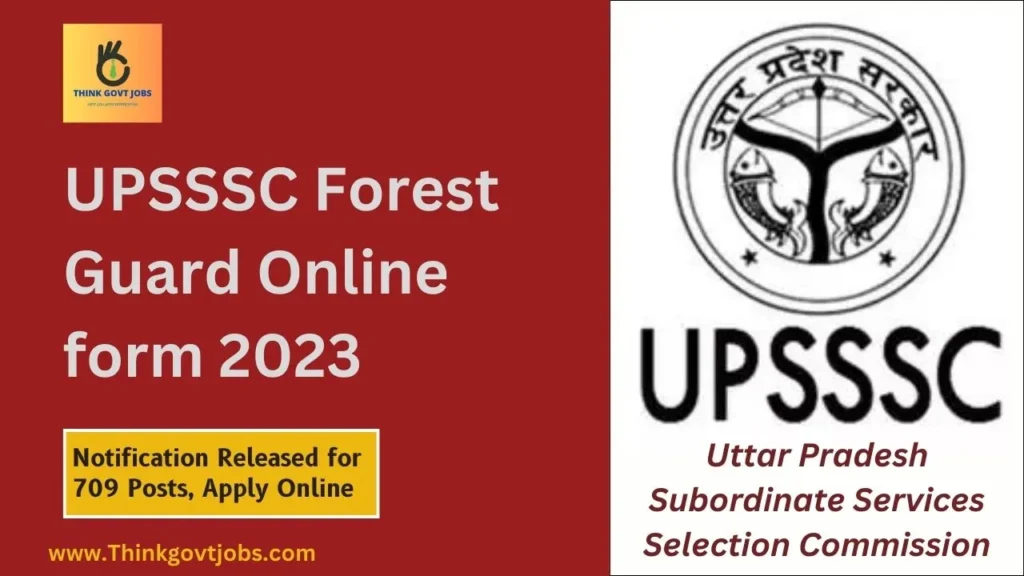 UPSSSC Forest Guard Online form 2023