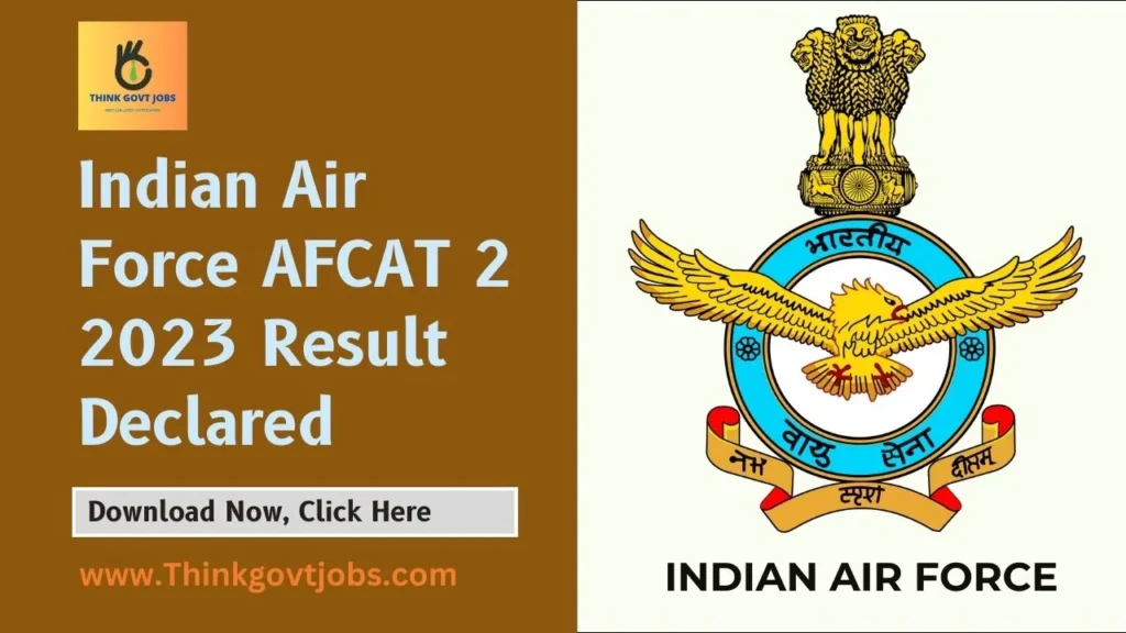 AFCAT 2 2023 Result Declared