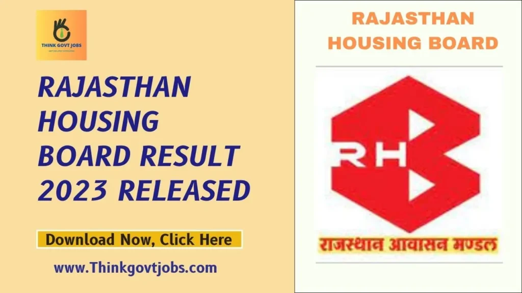 Rajasthan Housing Board Result 2023 Released