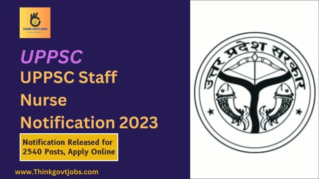 UPPSC Staff Nurse Notification 2023