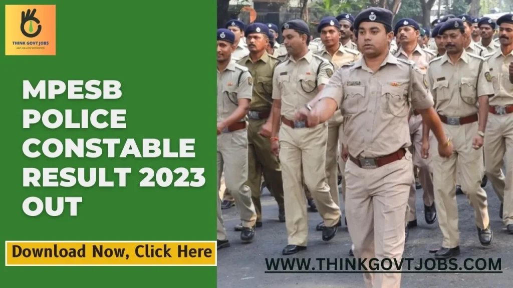 MPESB Police Constable Result 2023 OUT