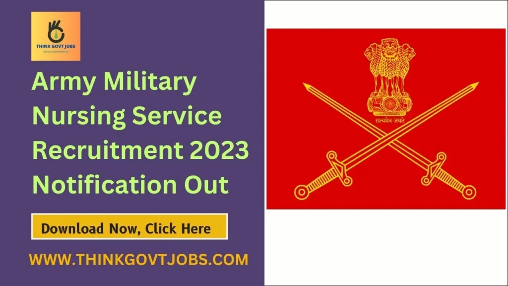 Army Military Nursing Service Recruitment 2023 Notification Out