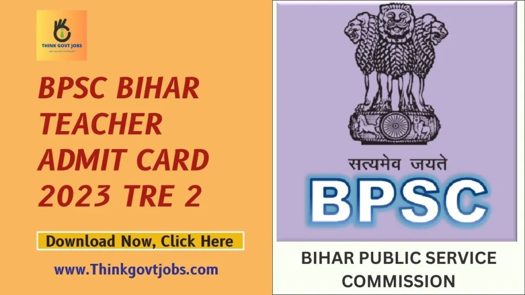 BPSC Bihar Teacher Admit card 2023 Tre 2