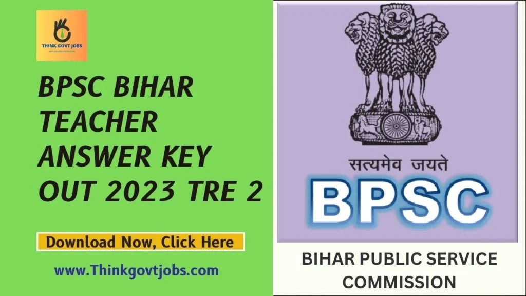 BPSC Bihar Teacher Answer Key Out 2023 Tre 2