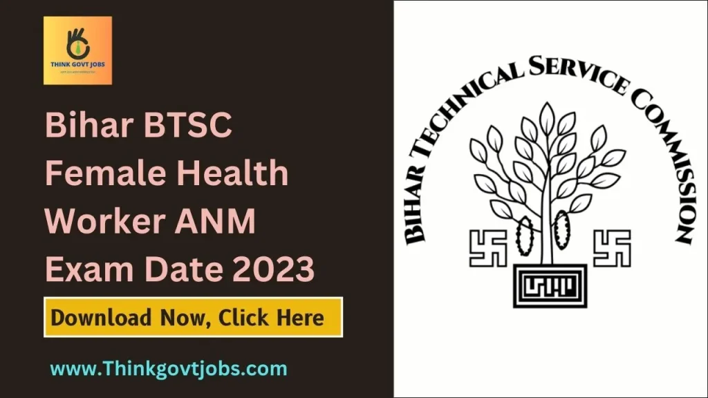 Bihar BTSC Health Worker ANM Exam Date 2023