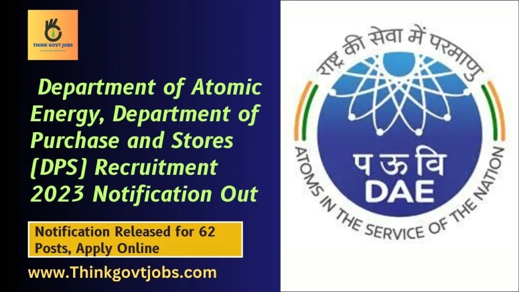 DPS DAE Recruitment 2023 Notification Out