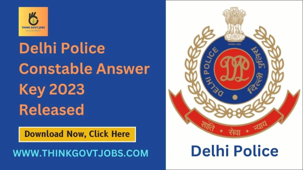 Delhi Police Constable Answer Key 2023 Released