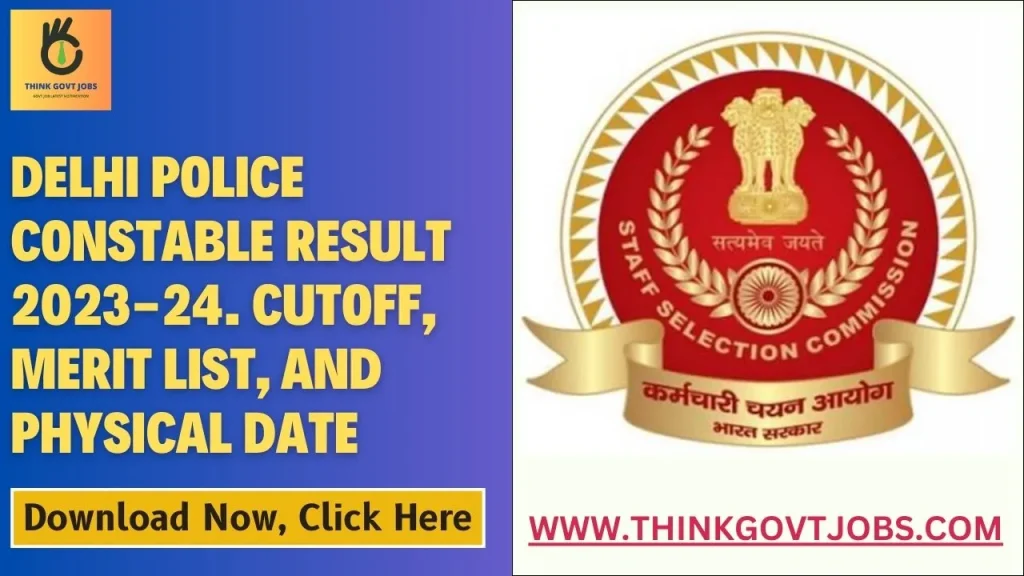Delhi Police Constable Result 2023-24