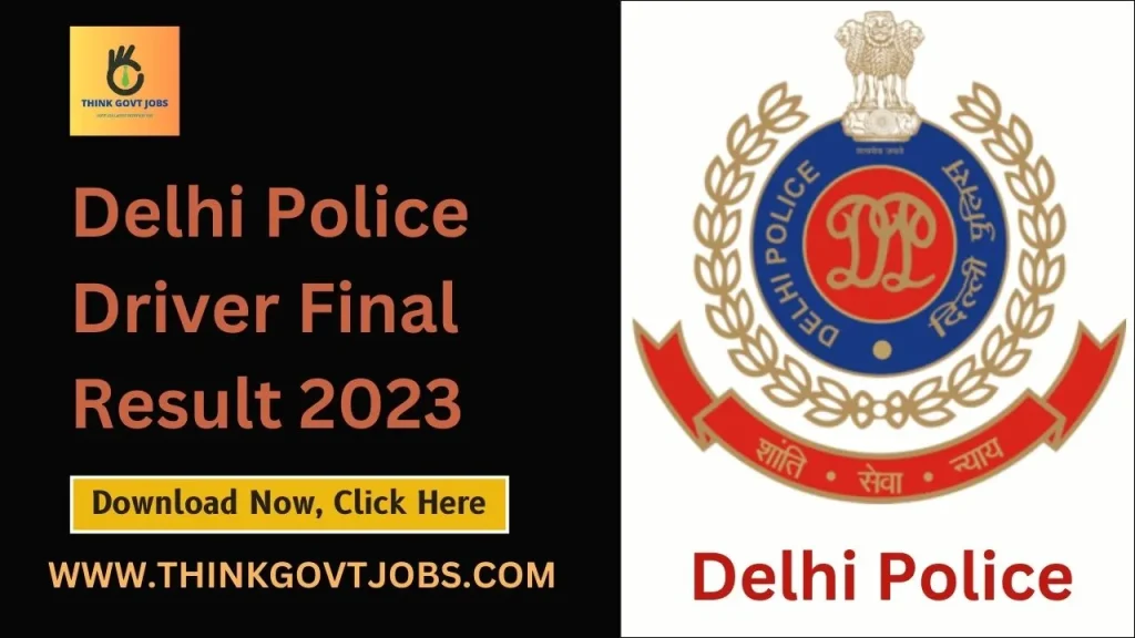 Delhi Police Driver Final Result 2023