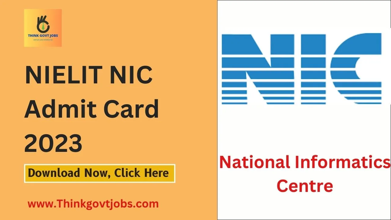 NIELIT NIC Admit Card 2023