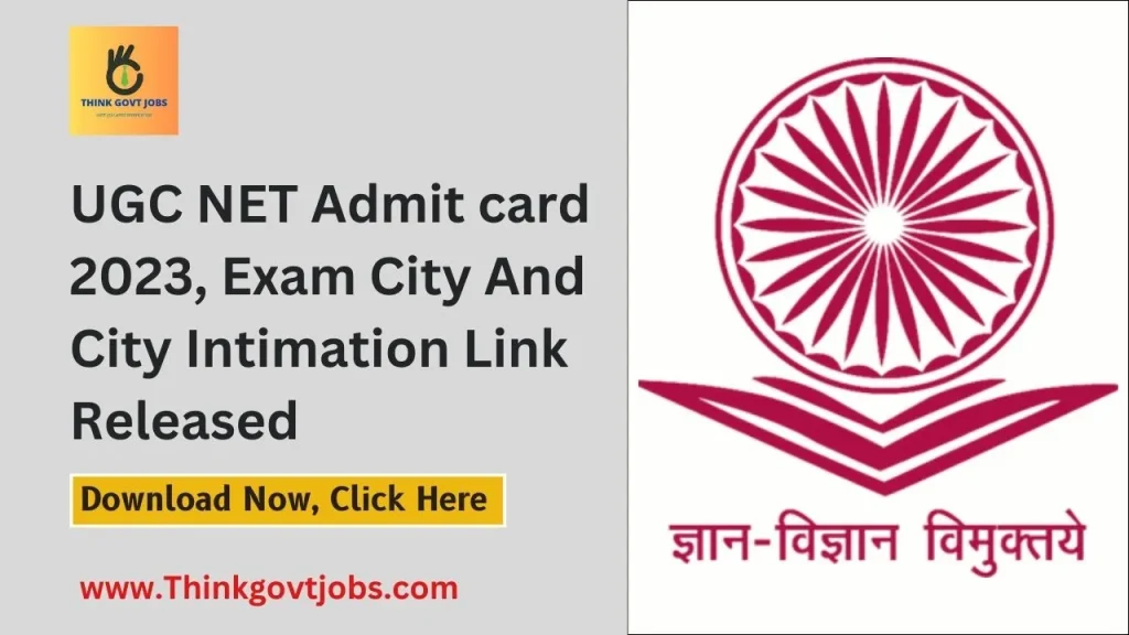UGC NET Admit card 2023