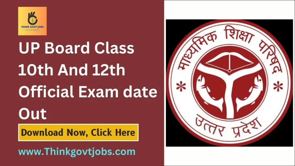 UP Board Class 10th And 12th Official Exam date Out