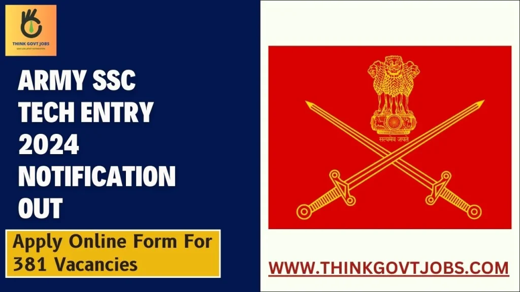 Army SSC Tech Entry 2024 Notification
