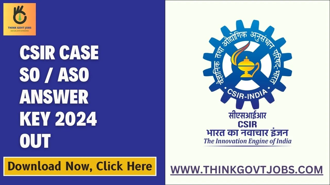 Csir Case So Aso Answer Key 2024 Out For 444 Post Csir Case So Aso Answer Key 2024 Out For 444 Post