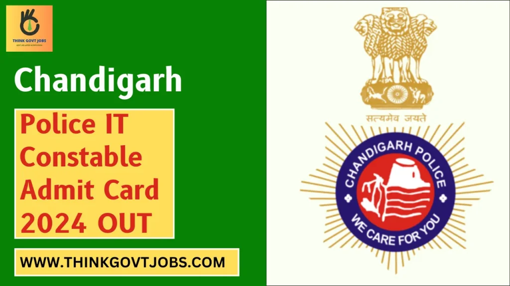 Chandigarh Police IT Constable Admit Card 2024 OUT