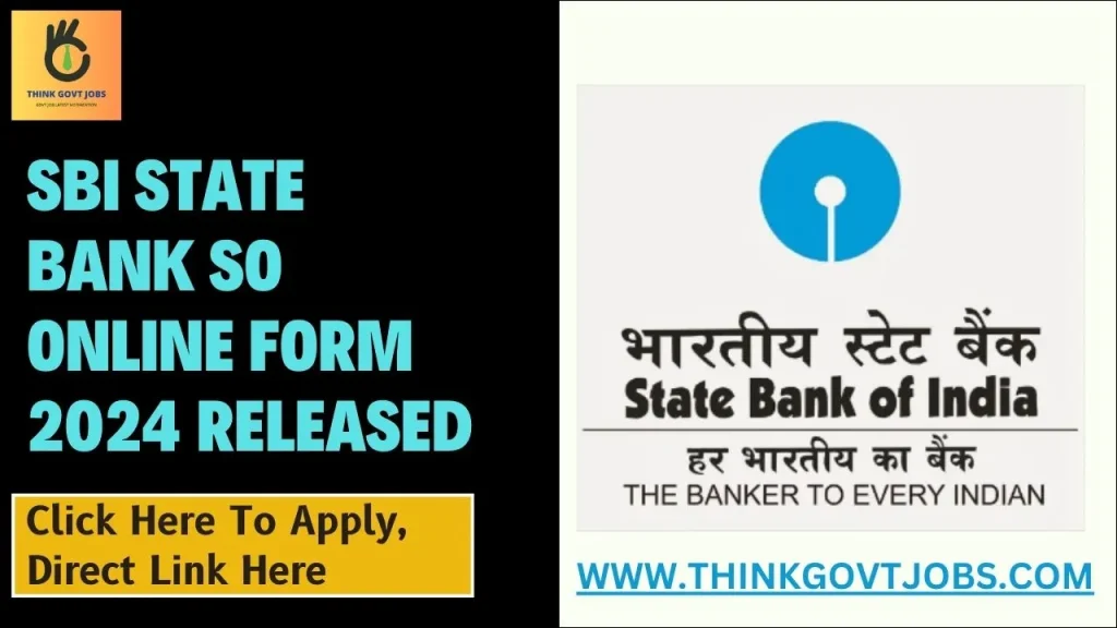 SBI State Bank SO Online Form 2024