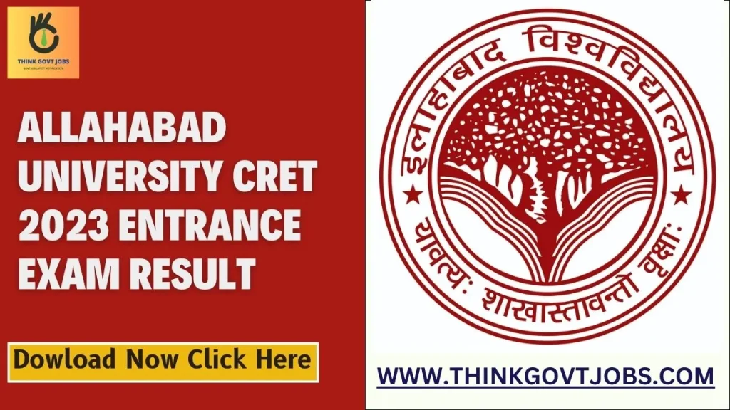 Allahabad University CRET 2023 Entrance Exam Result
