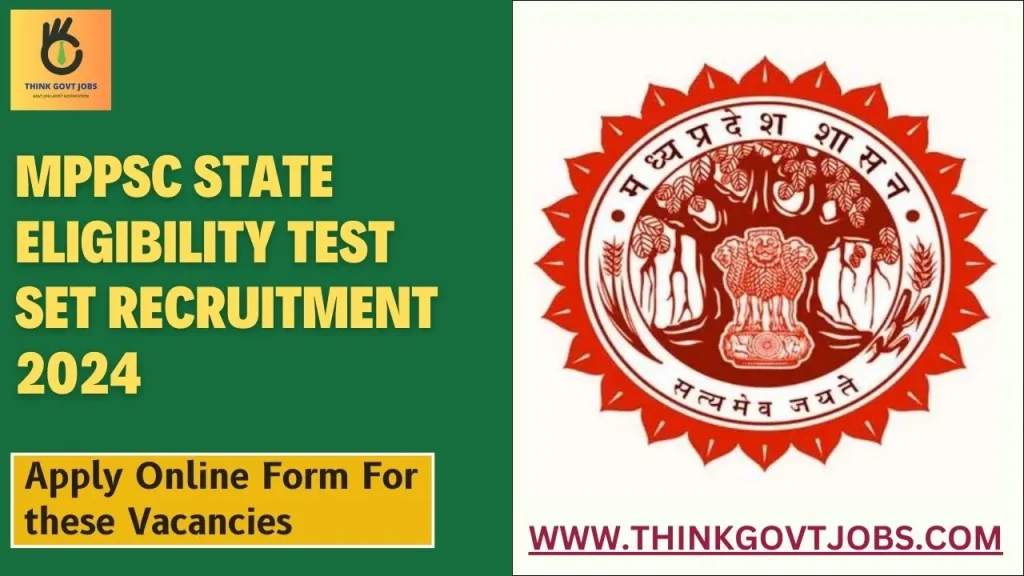 MPPSC State Eligibility Test SET Recruitment 2024
