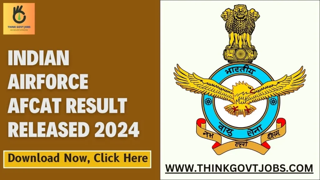 Indian Airforce AFCAT Result Released 2024