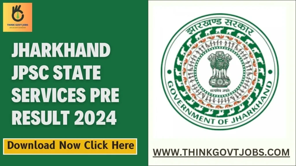 Jharkhand JPSC State Services Pre Result 2024
