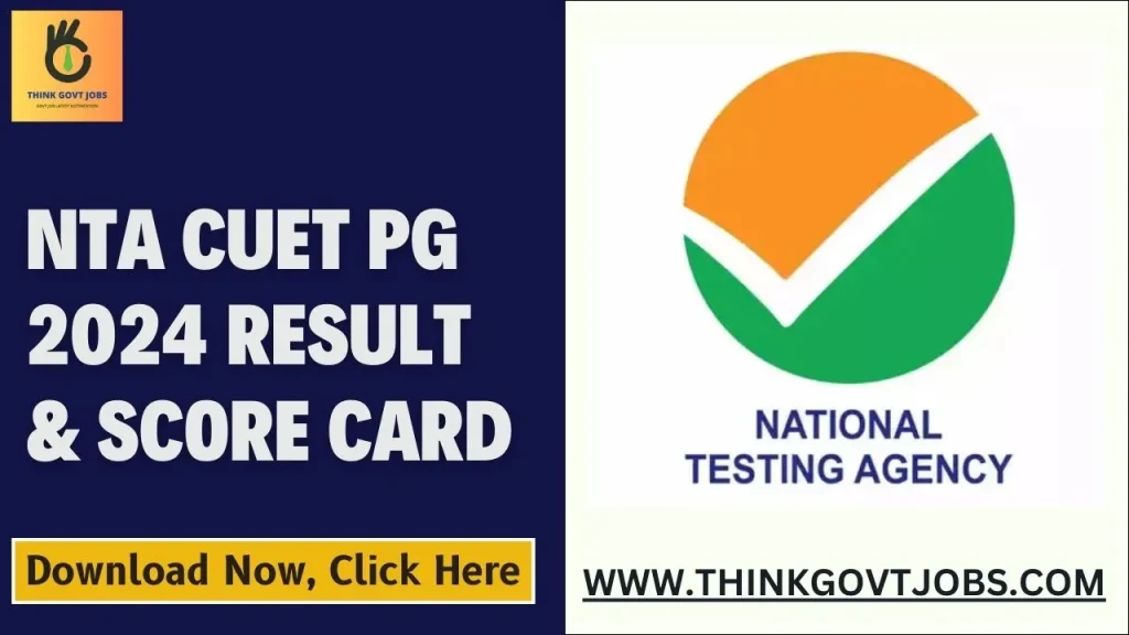 NTA CUET PG 2024 Result & Score Card