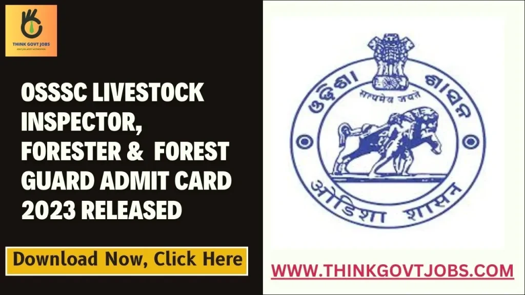 OSSSC Forest Guard Admit Card 2023