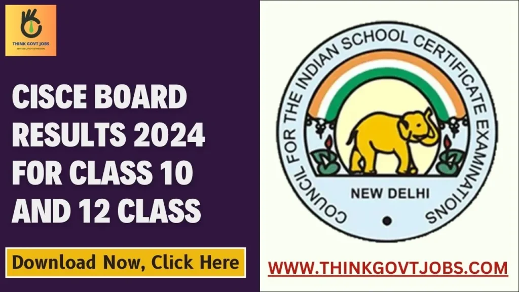 CISCE Board Results 2024 For Class 10 And 12 Class