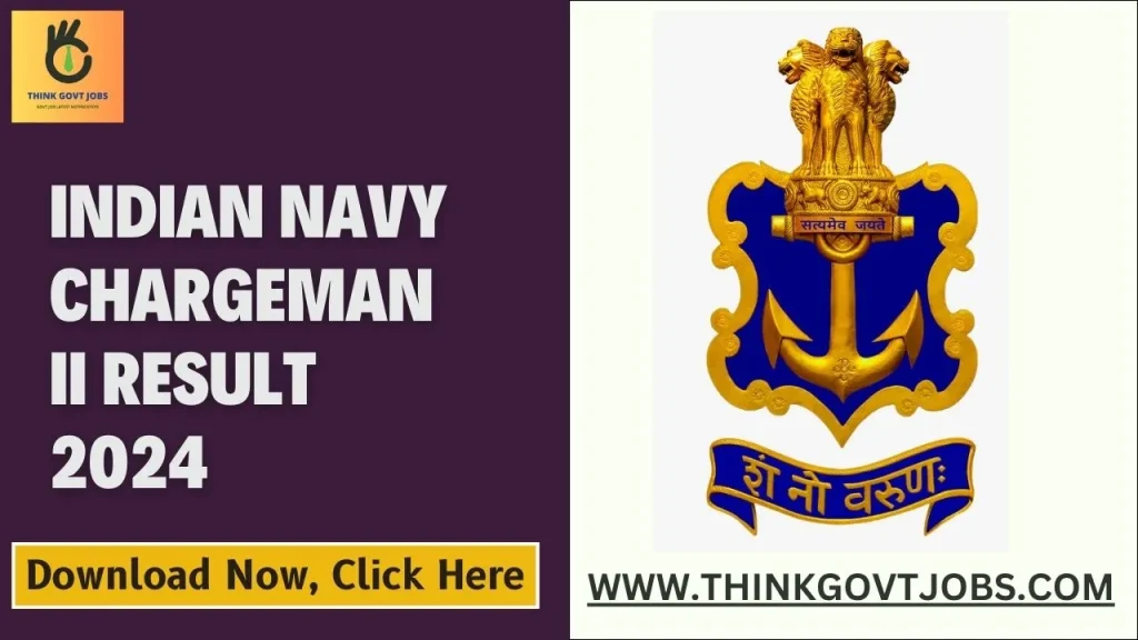 Indian Navy Chargeman II Result 2024