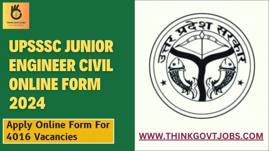 UPSSSC Junior Engineer Civil Online Form 2024