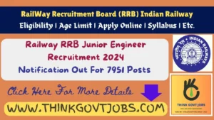 Railway RRB Junior Engineer Recruitment 2024