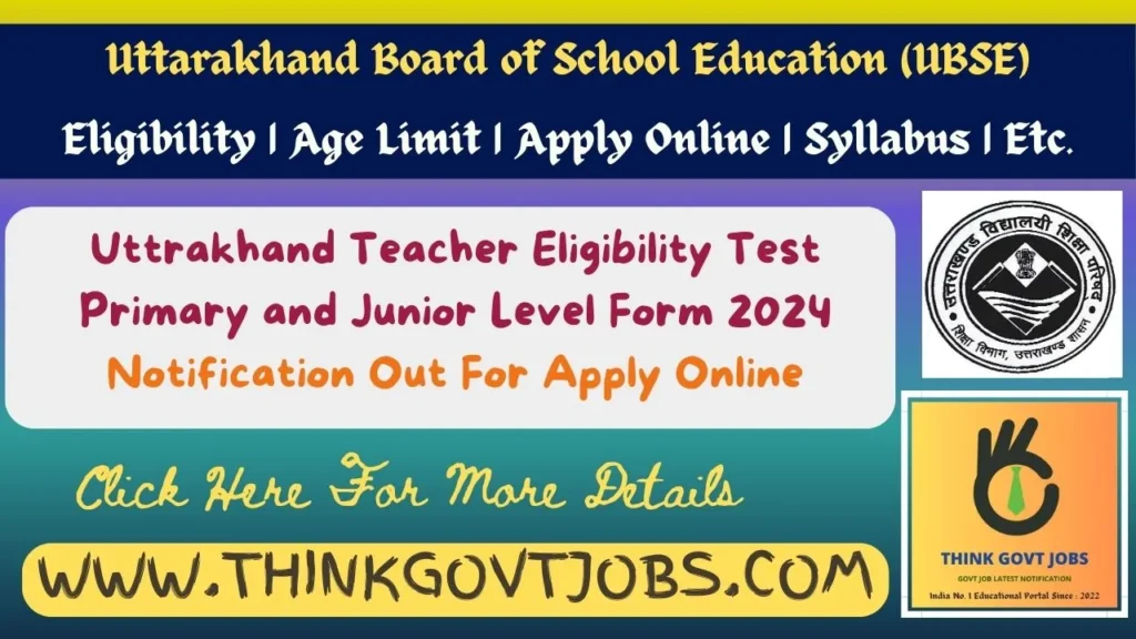 Uttarakhand UTET Online Form 2024