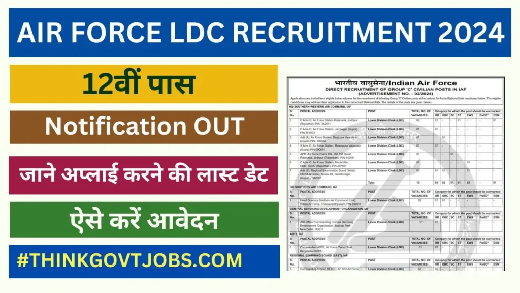 Air Force LDC Recruitment 2024