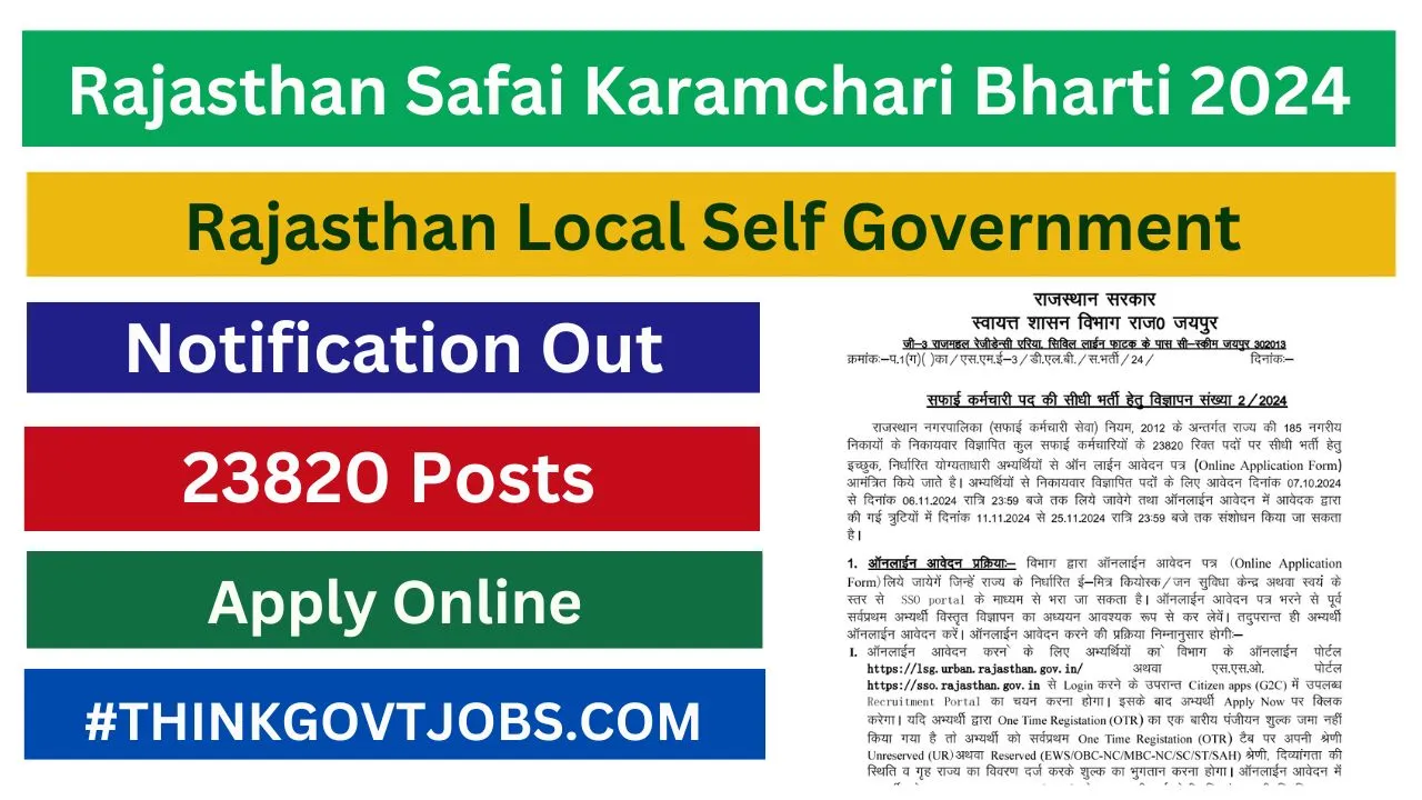 Rajasthan Safai Karamchari Bharti 2024