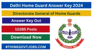 Delhi Home Guard Answer Key 2024