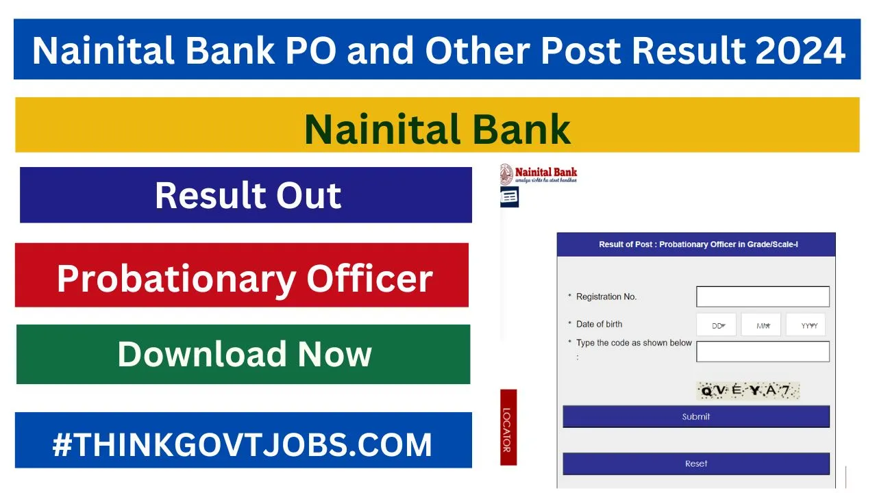 Nainital Bank PO and Other Post Result 2024