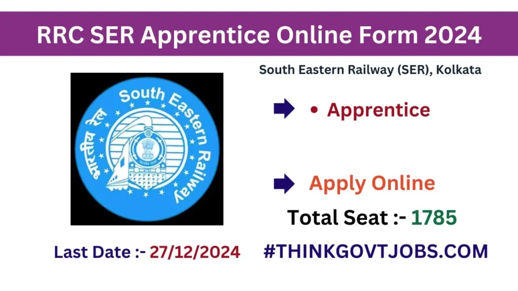 RRC SER Apprentice Online Form 2024