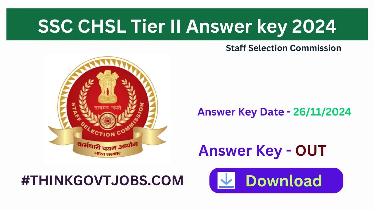 SSC CHSL Tier II Answer key 2024