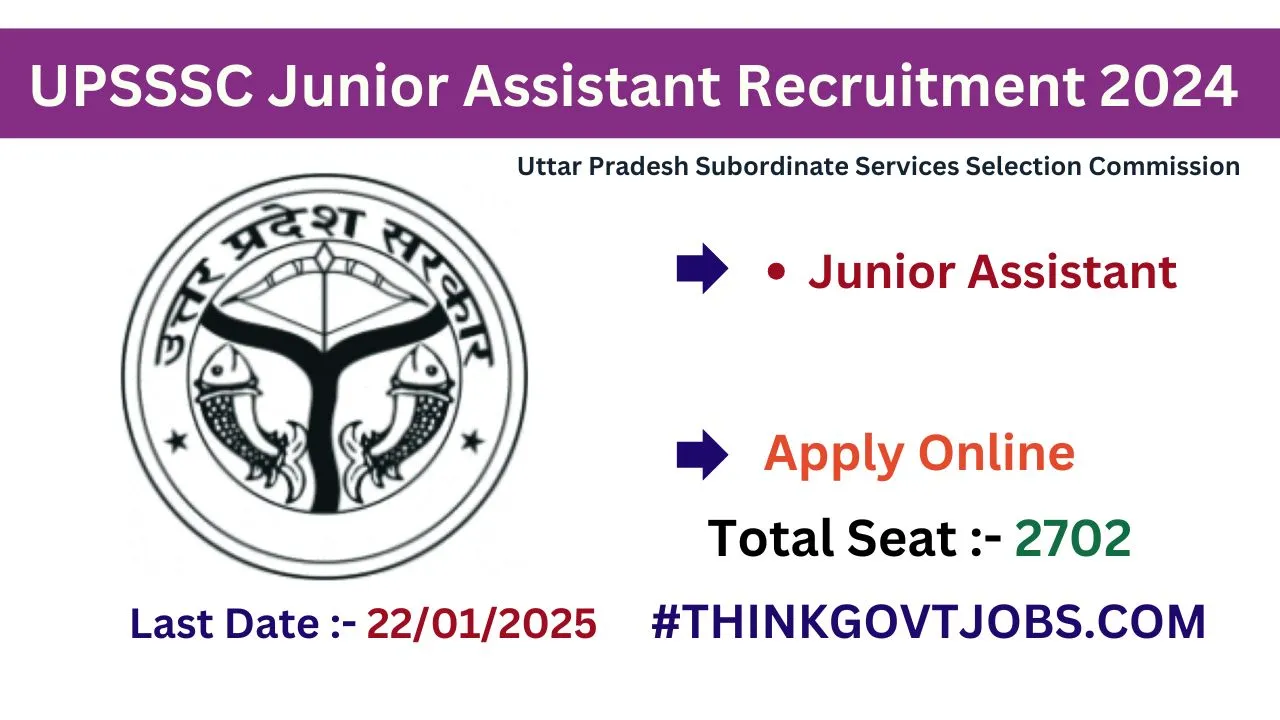 UPSSSC Junior Assistant Recruitment 2024