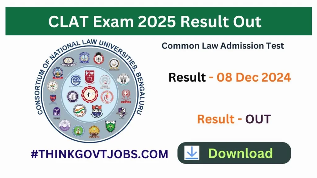 CLAT Exam 2025 Result Out