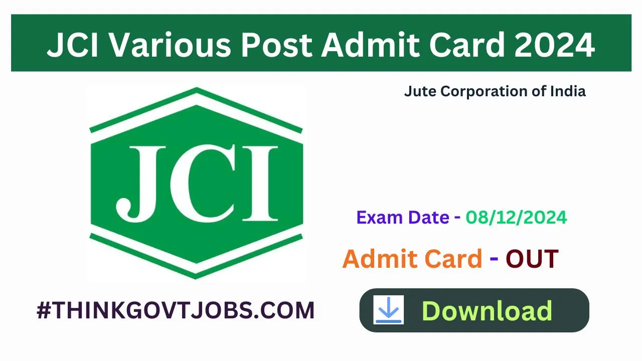 JCI Various Post Admit Card 2024