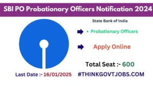 SBI PO Probationary Officers Notification 2024