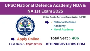 UPSC National Defence Academy NDA & NA 1st Exam 2025