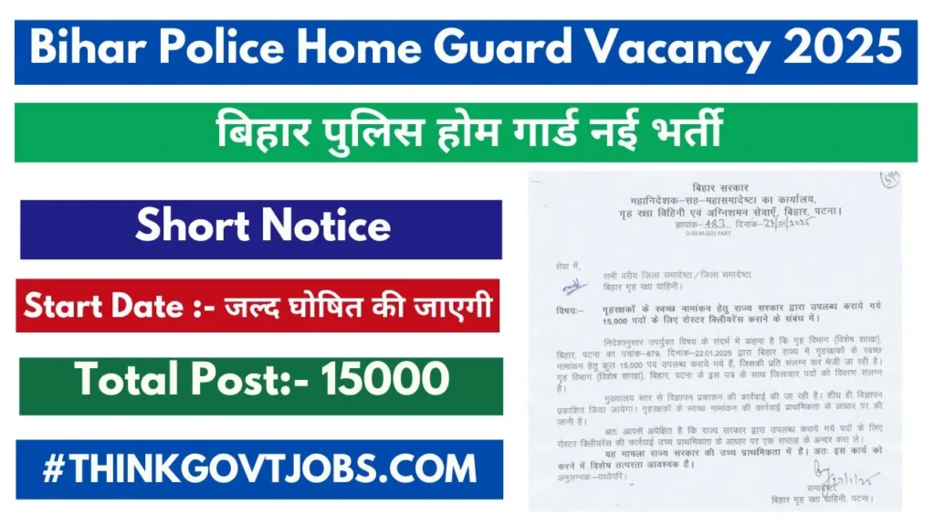 Bihar Police Home Guard Vacancy 2025