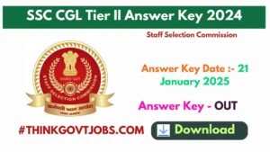 SSC CGL Tier II Answer Key 2024